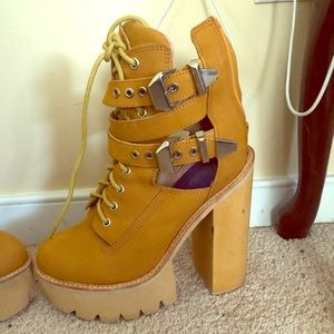 Jeffrey Campbell platform heel boots